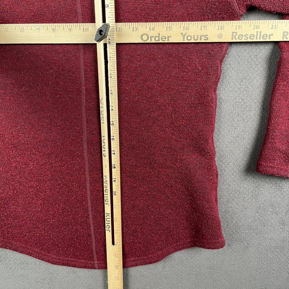 Smartwool Hudson Trail Pullover Womens Small Red Wool Blend Cowl Neck SW000313 - Picture 8 of 10